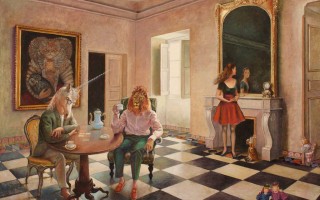 Brigitte Szenczi - La habitación del espejo- 100 x 73 cm Óleo sobre tela 2014